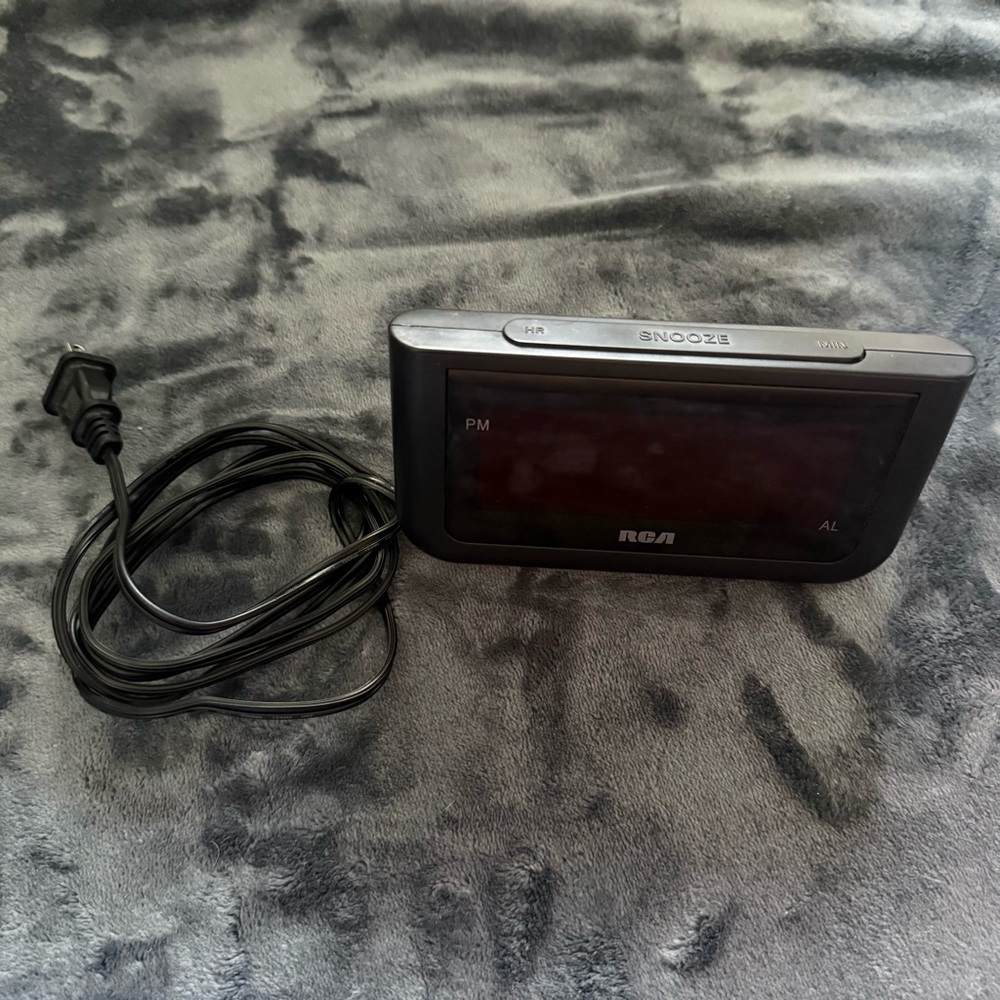 RCA Black Digital Alarm Clock